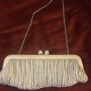 Jessica McClintock silver clutch